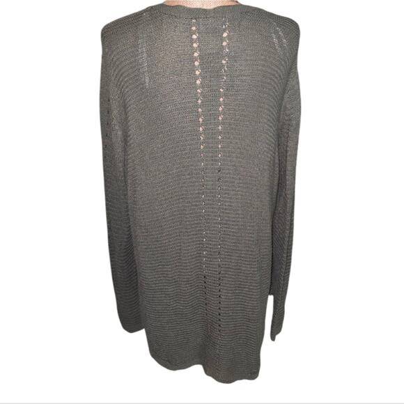 Belle Olive Green Women's Cardigan Sweater Plus Size 3X - Picture 4 of 8